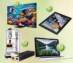 A képen a nyeremények láthatóak.