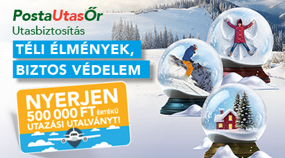 PostaUtasŐr utasbiztosítással 500 000 Ft értékű utazási utalványt nyerhet!